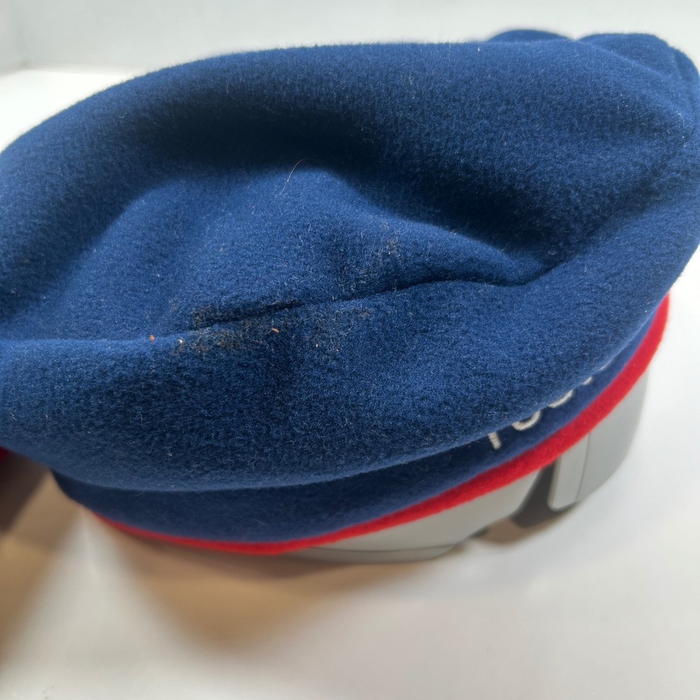 2002 US Olympic Hat Roots Team Beret Navy Blue Fleece USA 2002 Salt Lake City - Picture 2 of 5
